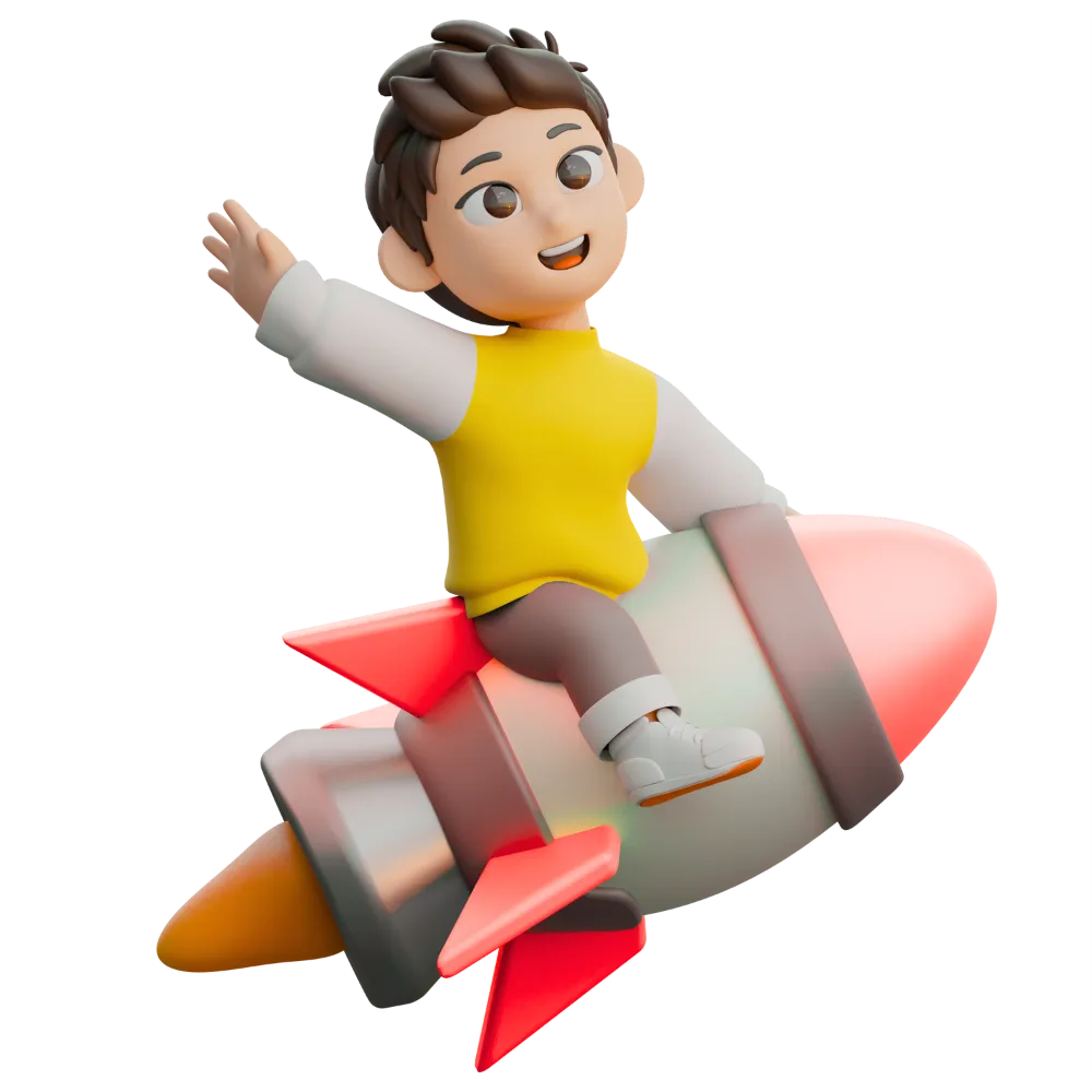 Happy boy showing thumbs up